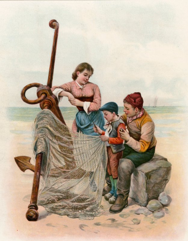 Leckéje a hálójavításból alkotó: English School