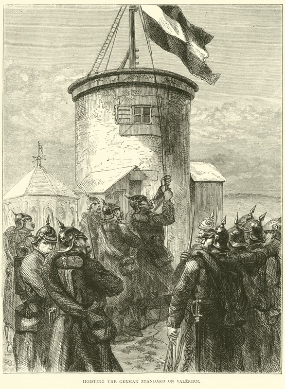 A német szabvány felemelése Valerien, 1871. március alkotó: English School