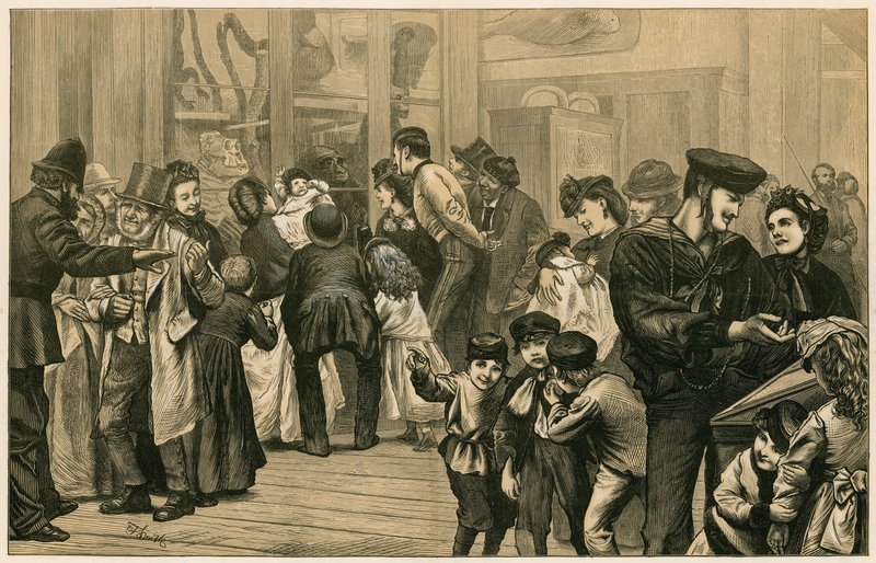 Nyaralás a British Museumban alkotó: English School