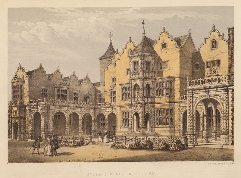 Holland House, Middlesex (akvatinta) alkotó: English School