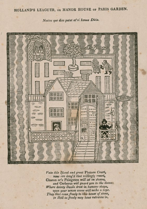 Hollands Leaguer vagy Manor House of Paris Garden, London alkotó: English School