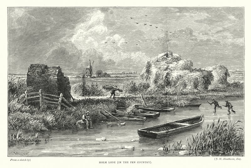 Holm Lode, a Fen Countryban (metszet) alkotó: English School
