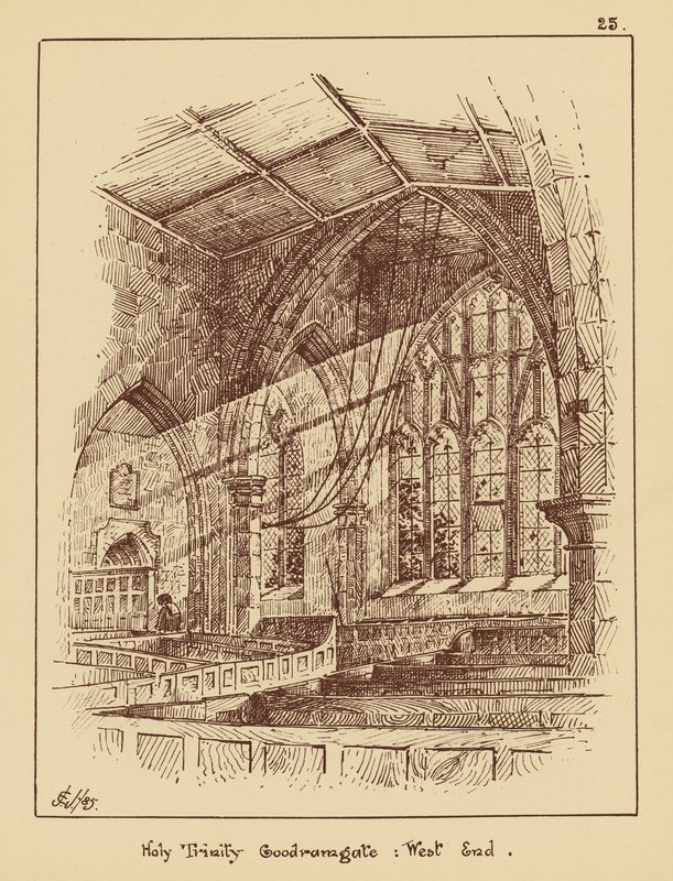 Szentháromság Goodramgate, West End (litográfia) alkotó: English School