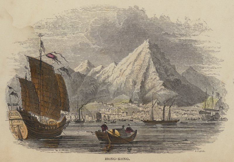Hongkong (színes metszet) alkotó: English School
