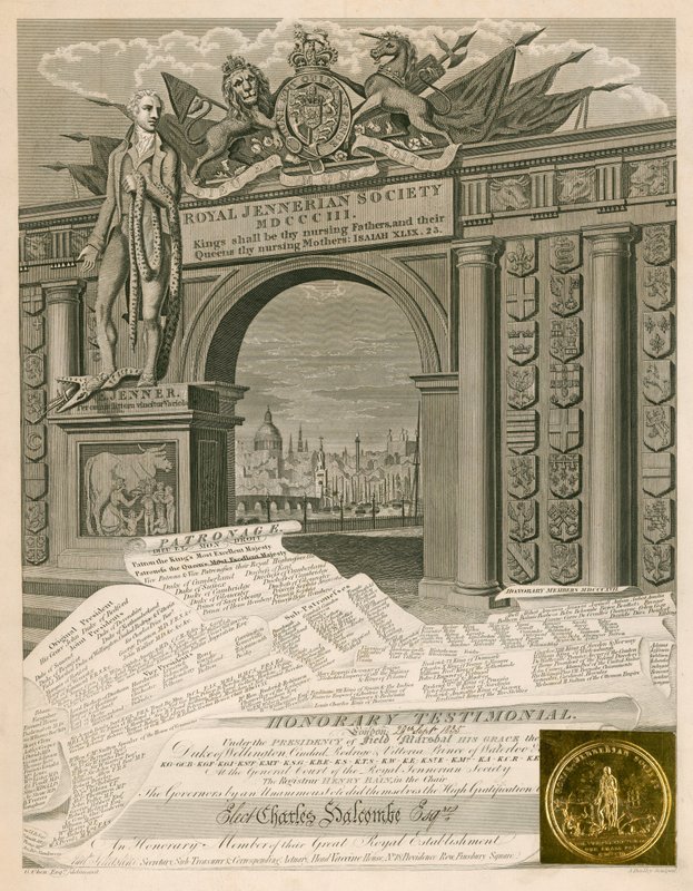A Royal Jennerian Társaság tiszteletbeli tagja alkotó: English School