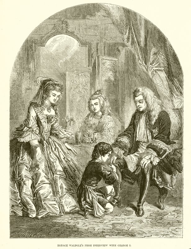 Horace Walpole első interjúja I. Györggyel alkotó: English School
