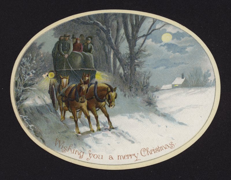Lovas kocsi a hóban (chromolitho) alkotó: English School
