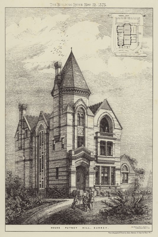 House Putney Hill, Surrey (metszet) alkotó: English School