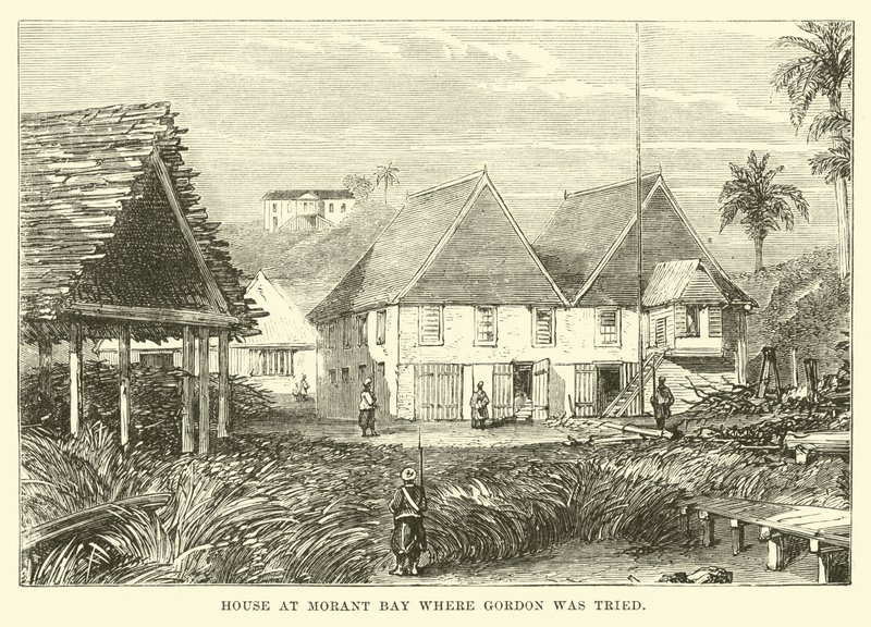 Morant Bay-i ház, ahol Gordont bíróság elé állították alkotó: English School