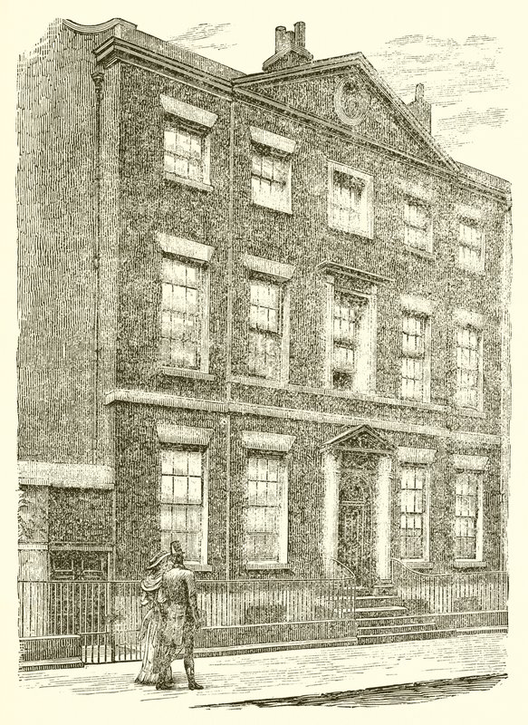 Ház Rodney Street-ben, Liverpoolban, ahol Mr. Gladstone született alkotó: English School
