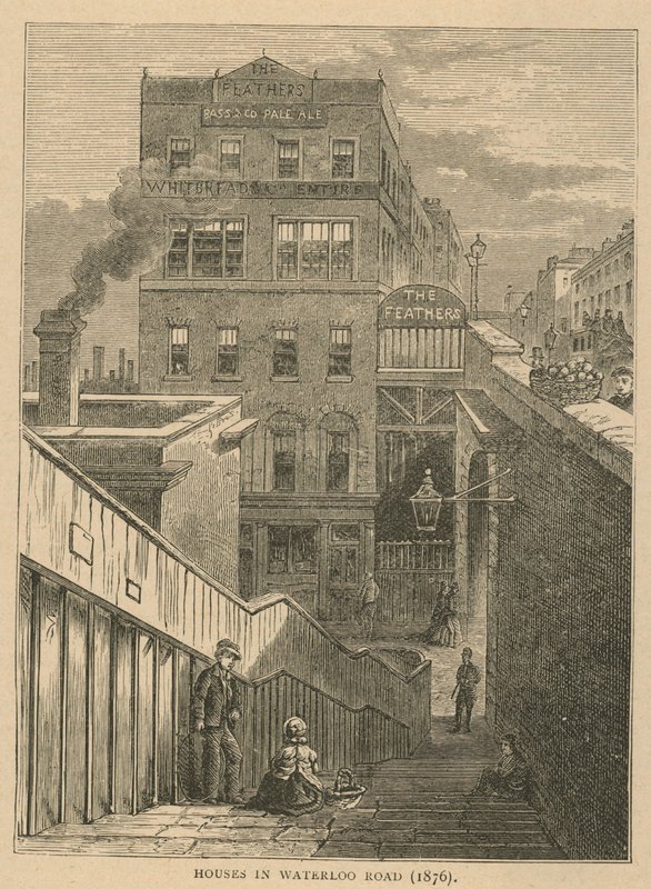 Házak a Waterloo Roadon, 1876 alkotó: English School