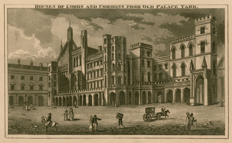 Lordok házai és alsóházai az Old Palace Yardból alkotó: English School