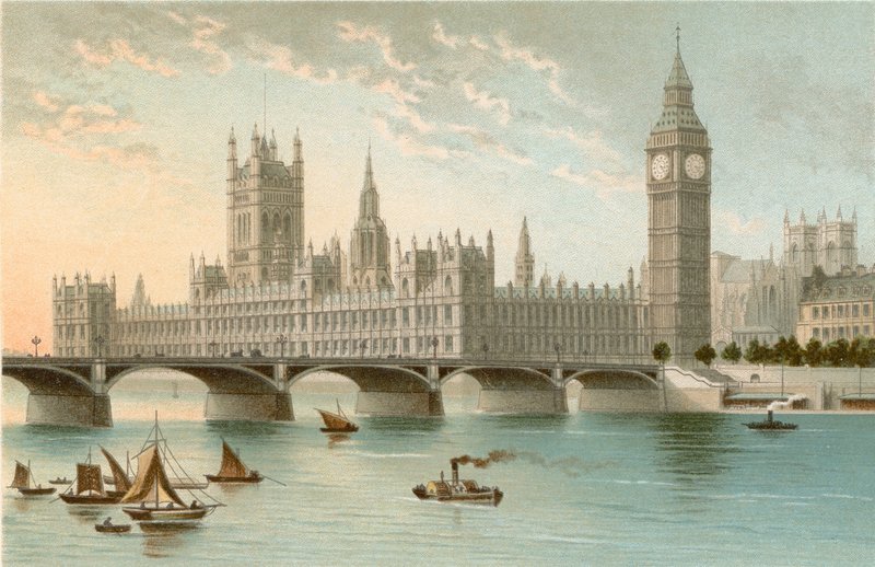 Parlament és a Westminster híd alkotó: English School