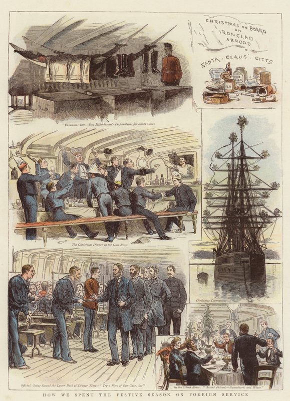 Hogyan töltöttük az ünnepi szezont a külszolgálatban (színes litho) alkotó: English School