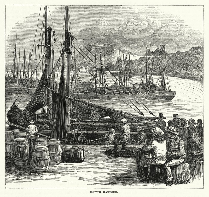 Howth Harbour (metszet) alkotó: English School