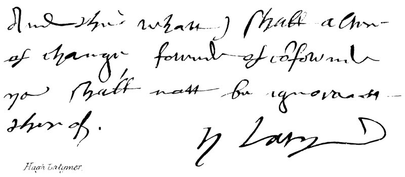Hugh Latymer alkotó: English School