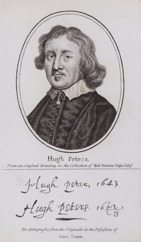 Hugh Peter, angol puritán miniszter, politikus és parlamenti katona a polgárháborúban (metszet) alkotó: English School