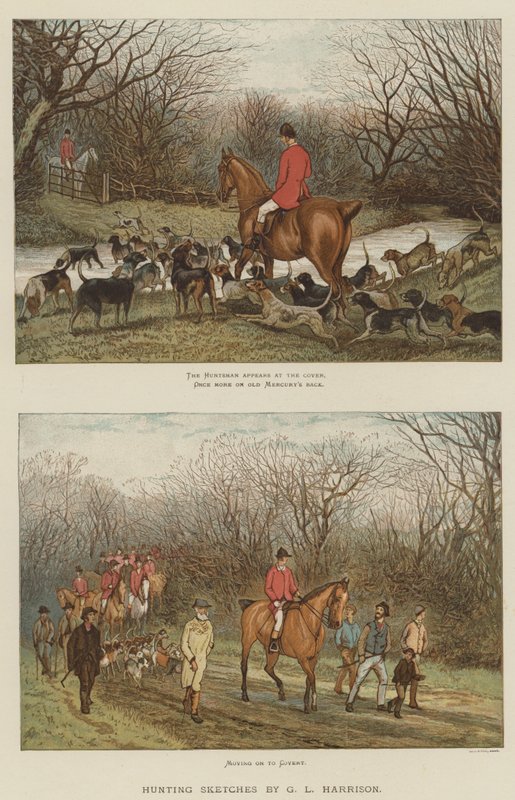 Vadászati vázlatok (chromolitho) alkotó: English School