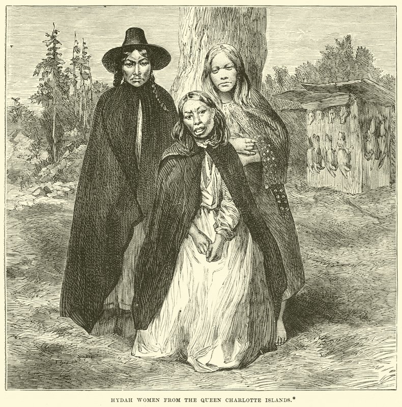 Hydah nők a Queen Charlotte-szigetekről alkotó: English School