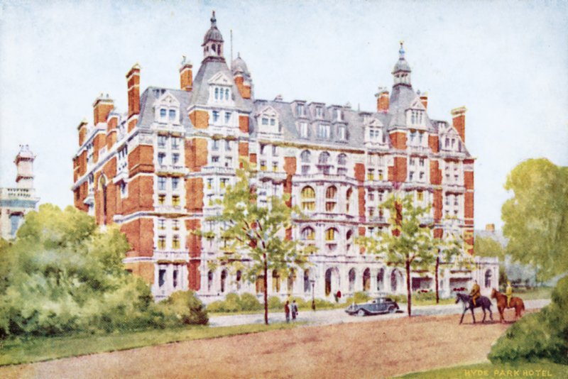 Hyde Park Hotel, London (színes litó) alkotó: English School