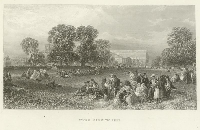 A Hyde Parkban 1851-ben alkotó: English School