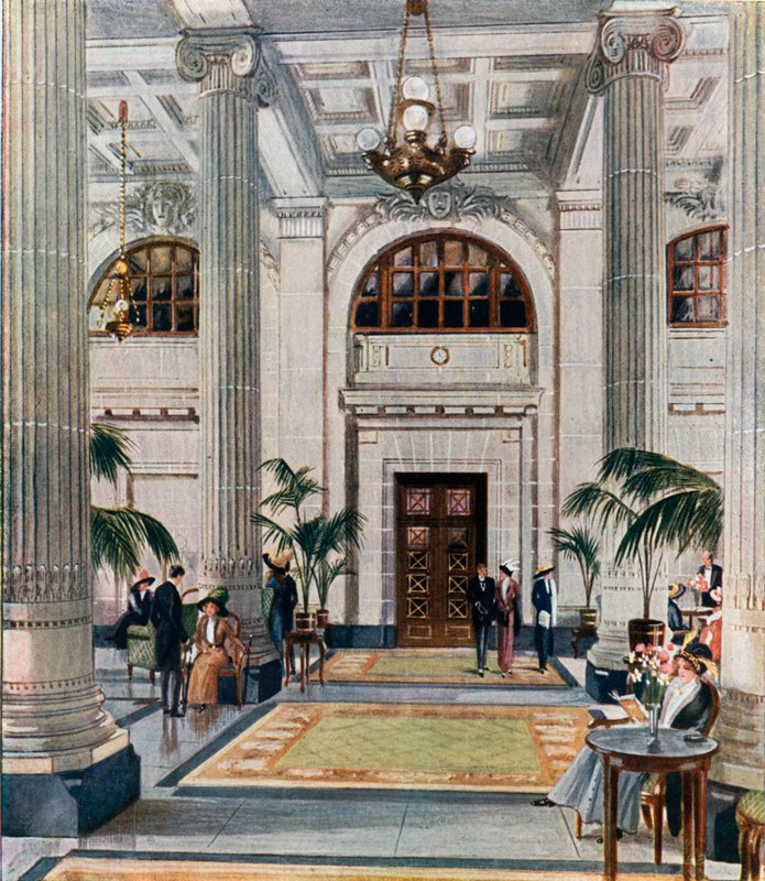 Hypostyle Hall a New Midland Adelphi Hotelben, Liverpool alkotó: English School