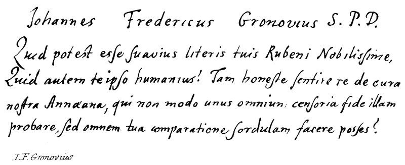 I F Gronovius alkotó: English School