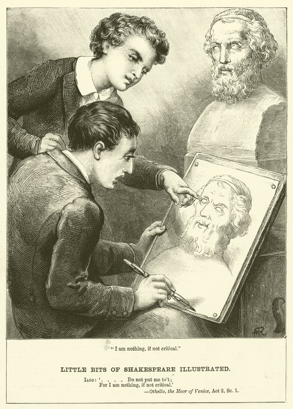 "Semmi vagyok, ha nem kritikus" (metszet) alkotó: English School