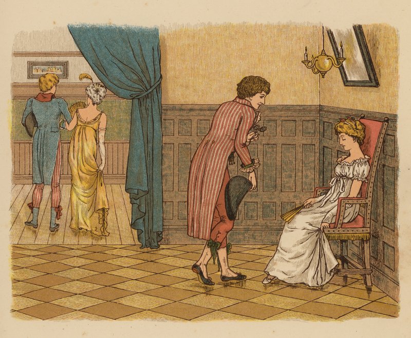 Illusztráció az Álmok, táncok és csalódásokhoz (színes litográfia) alkotó: English School
