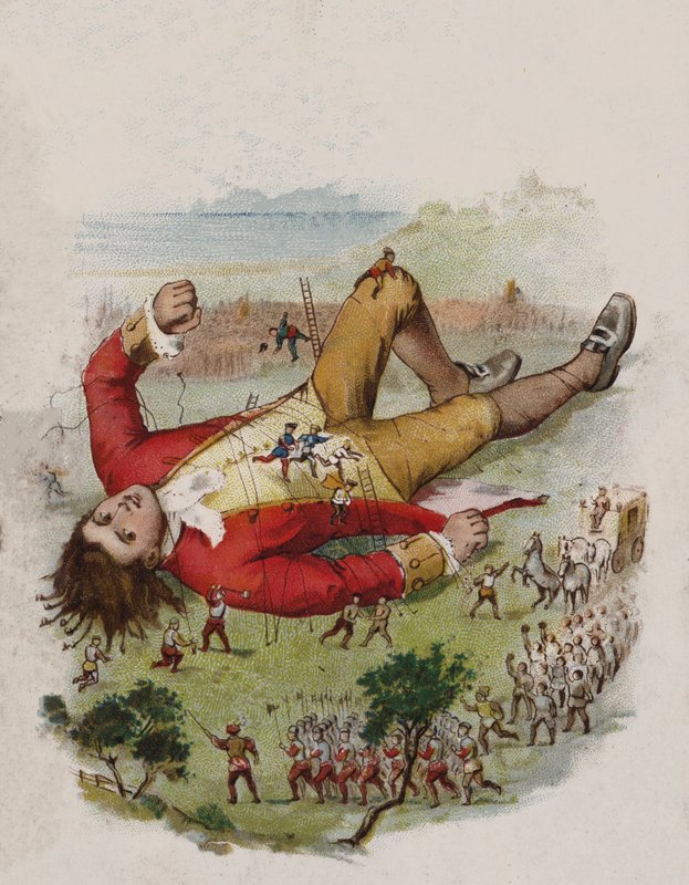 Illusztráció a Gulliver utazásaihoz (színes litó) alkotó: English School