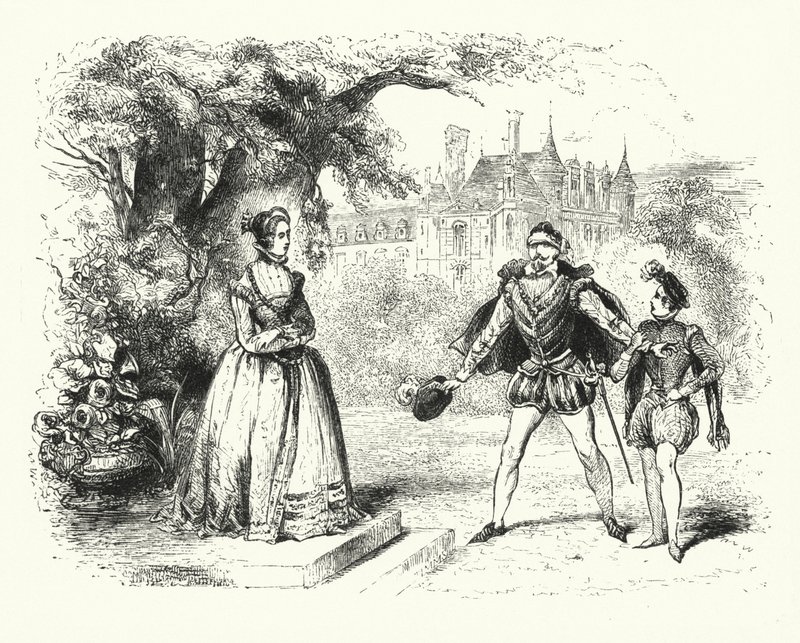 Illusztráció a Les Huguenots-hoz, Giacomo Meyerbeer (metszet) alkotó: English School
