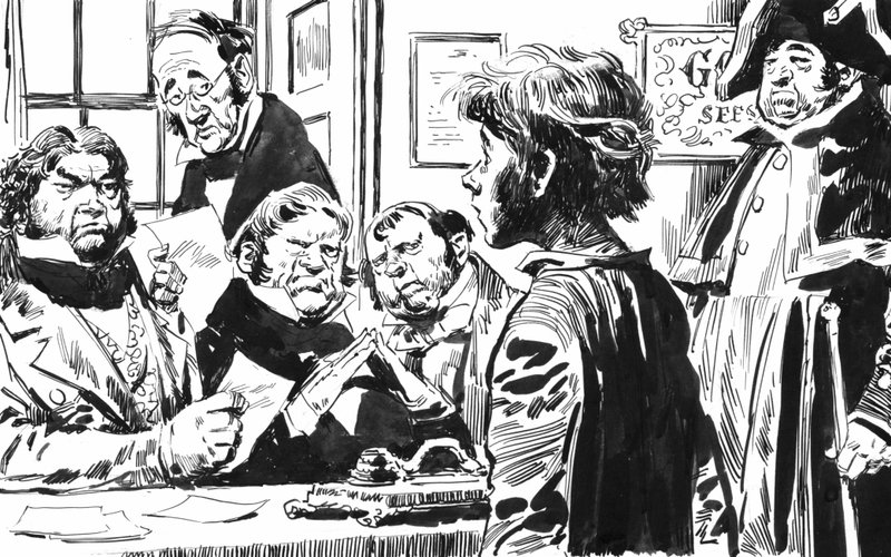 Illusztráció Oliver Twisthez, Charles Dickens (toll és tinta) alkotó: English School