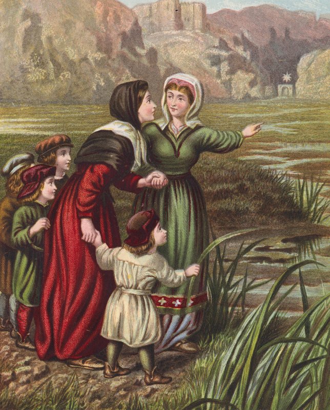 Illusztráció John Bunyan Zarándoklatához (színes litográfia) alkotó: English School