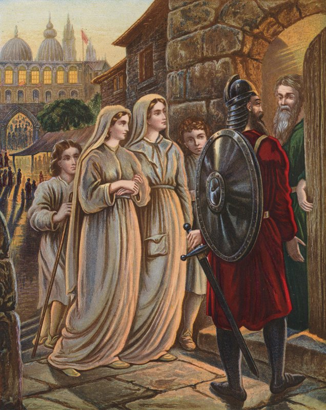 Illusztráció John Bunyan Zarándoklatához (színes litográfia) alkotó: English School