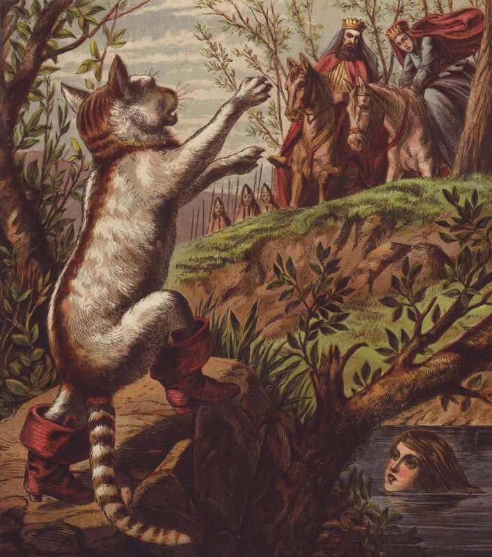 Illusztráció: Puss in Boots (színes litho) alkotó: English School