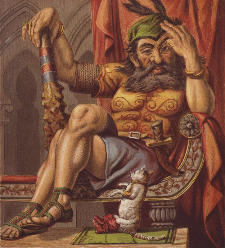 Illusztráció: Puss in Boots (színes litho) alkotó: English School