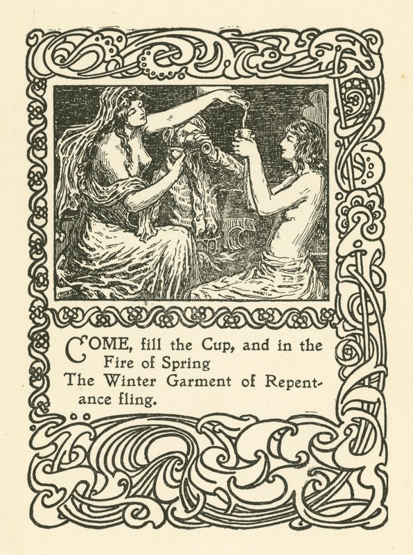 Illusztráció: Omar Khayyam Rubaiyat (litho) alkotó: English School