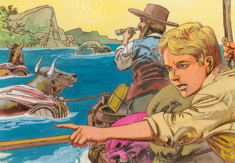 Illusztráció: Swiss Family Robinson alkotó: English School