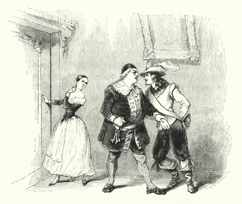 Illusztráció A sevillai borbélyhoz, Rossinitől (metszet) alkotó: English School