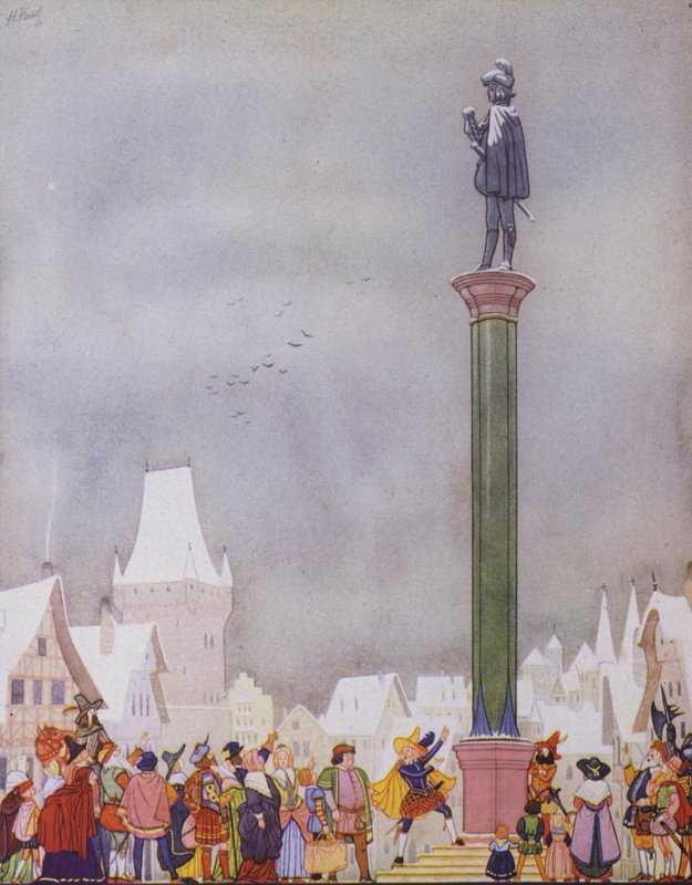 Illusztráció Oscar Wilde A boldog herceg című művéhez (színes litográfia) alkotó: English School