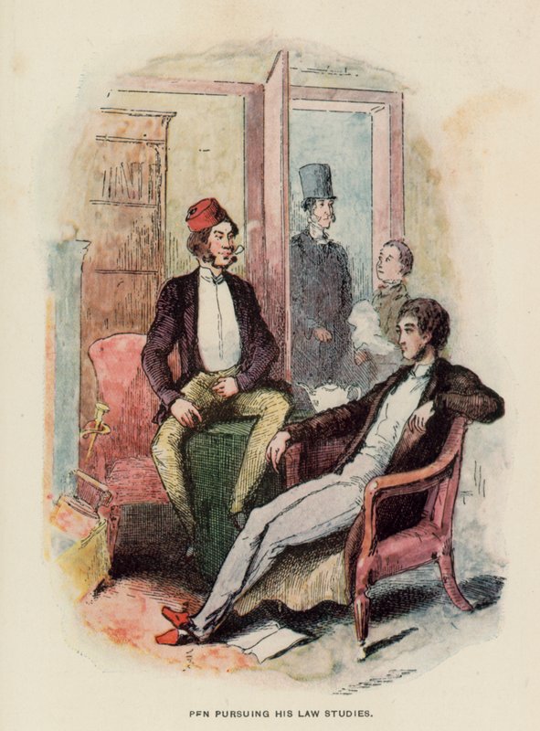 Illusztráció Thackeray Pendennis történetéhez alkotó: English School