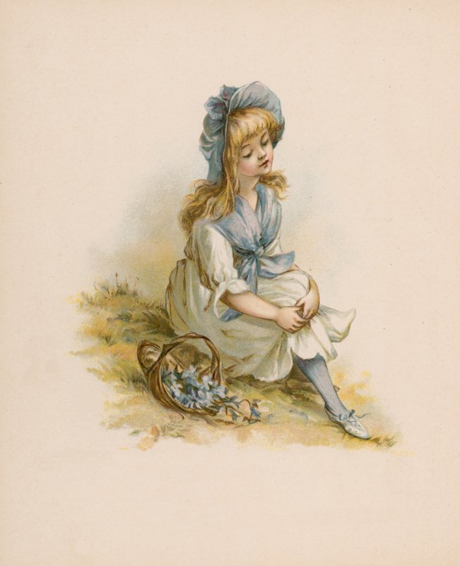 Illusztráció a The Language Of Flowers (chromolitho) című könyvhöz alkotó: English School