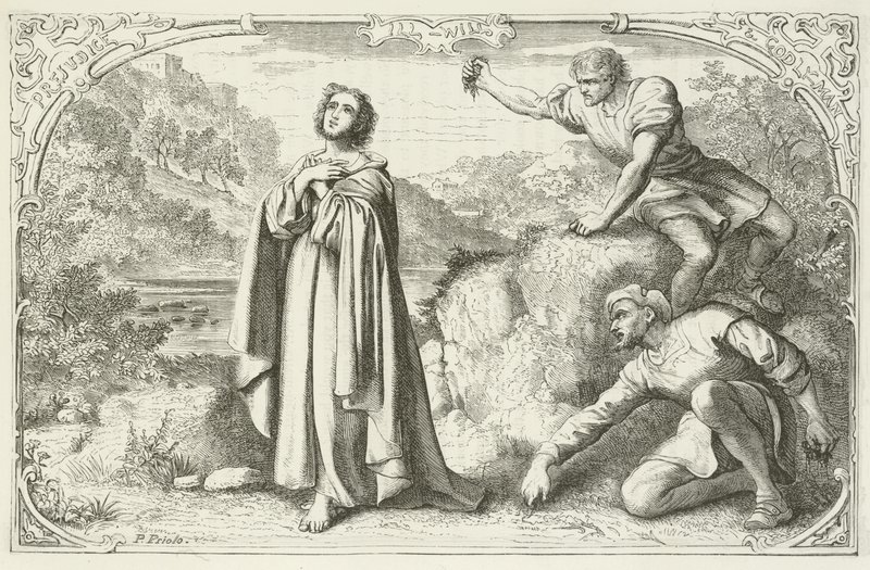 Illusztráció a zarándokok fejlődéséhez, John Bunyantól alkotó: English School