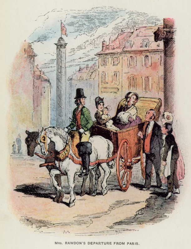Illusztráció a Vanity Fairhez, Thackeray (litho) alkotó: English School