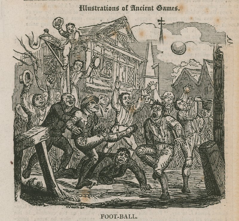 Ókori játékok illusztrációi: Labdarúgás alkotó: English School