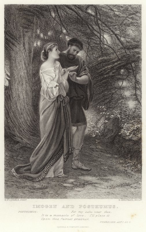 Imogen és Posthumus, Cymbeline, I. felvonás, Sc 2 alkotó: English School