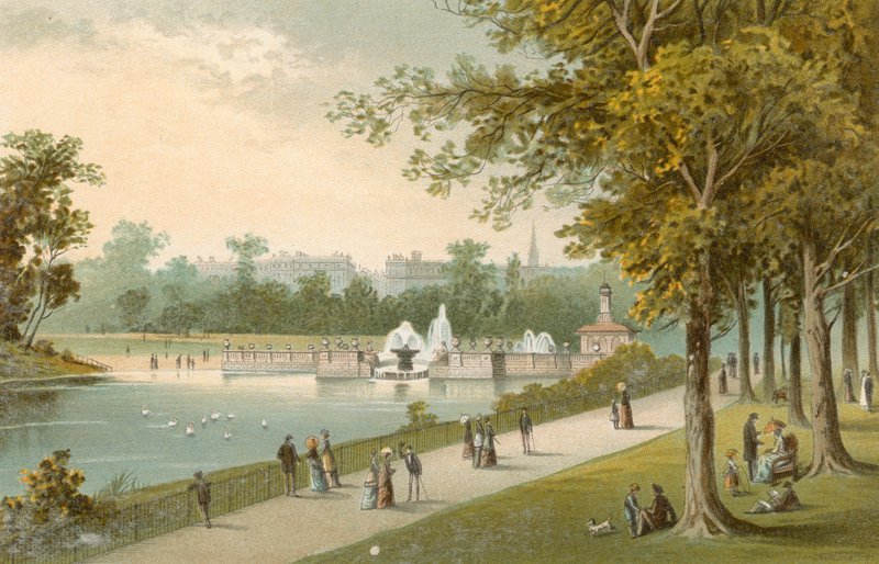 A Kensington Gardensben alkotó: English School