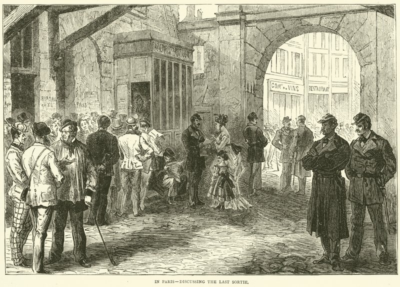 Párizsban, a Last Sortie-ről tárgyalva, 1870 decemberében alkotó: English School