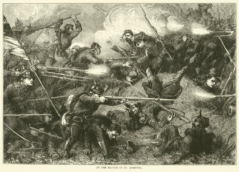 A St Quentini csatában, 1871 januárjában alkotó: English School