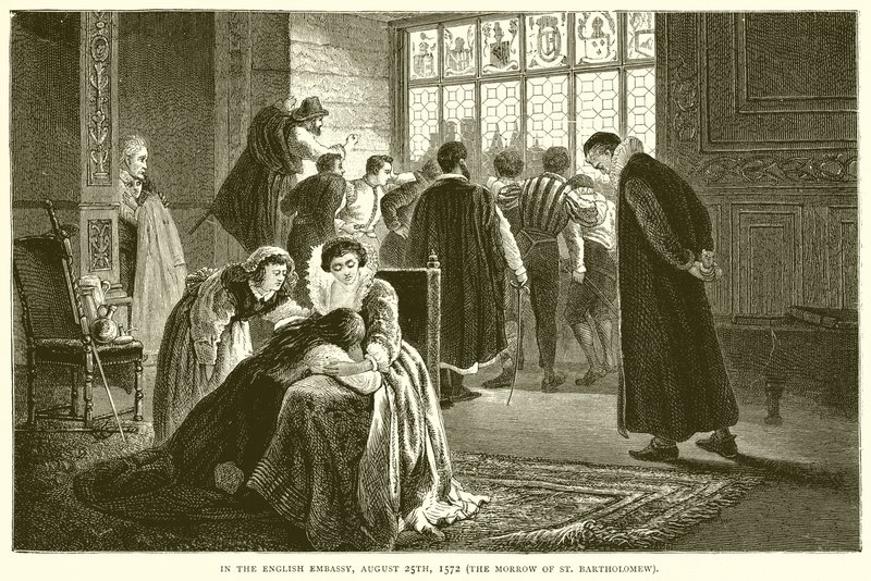 Az angol nagykövetségen, 1572. augusztus 25-én (Szent Bertalan holnapja) alkotó: English School